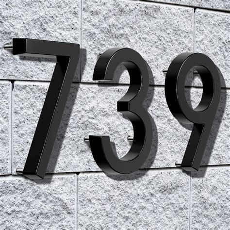 modern house numbers 6 inch